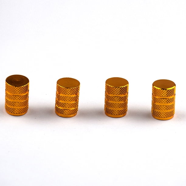 Scienceny 4 piezas de tapas de vástago de válvula de neumático, componente modificado de repuesto, accesorios de modificación de cubierta de Herramientas y ferretería Dorado