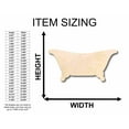thumbnail image 2 of Unfinished Wood Bath Tub Silhouette - Craft- up to 46" DIY 10" / 1/8", 2 of 3
