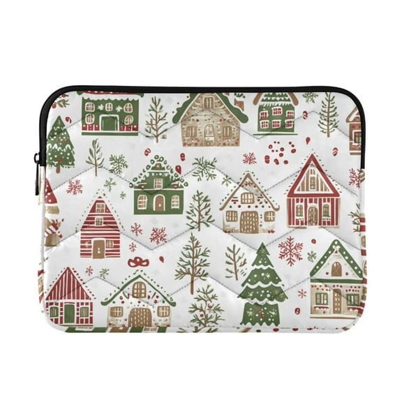 FORMRS 13-13.3 inch Laptop Sleeve Case Soft Carrying Quilted Computer Bag Cover, Brown Christmas House