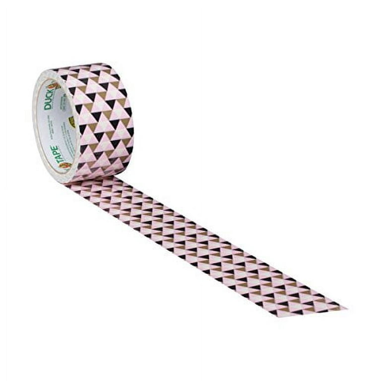 Duck Tape, Pattern Metallic Pyramid (Pink, White, Brown, Black), 1.88 X 10  Yard 