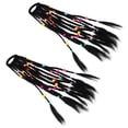 thumbnail image 4 of 2 extensiones de cola de caballo trenzada para niñas, pelucas de colores, 4 of 7