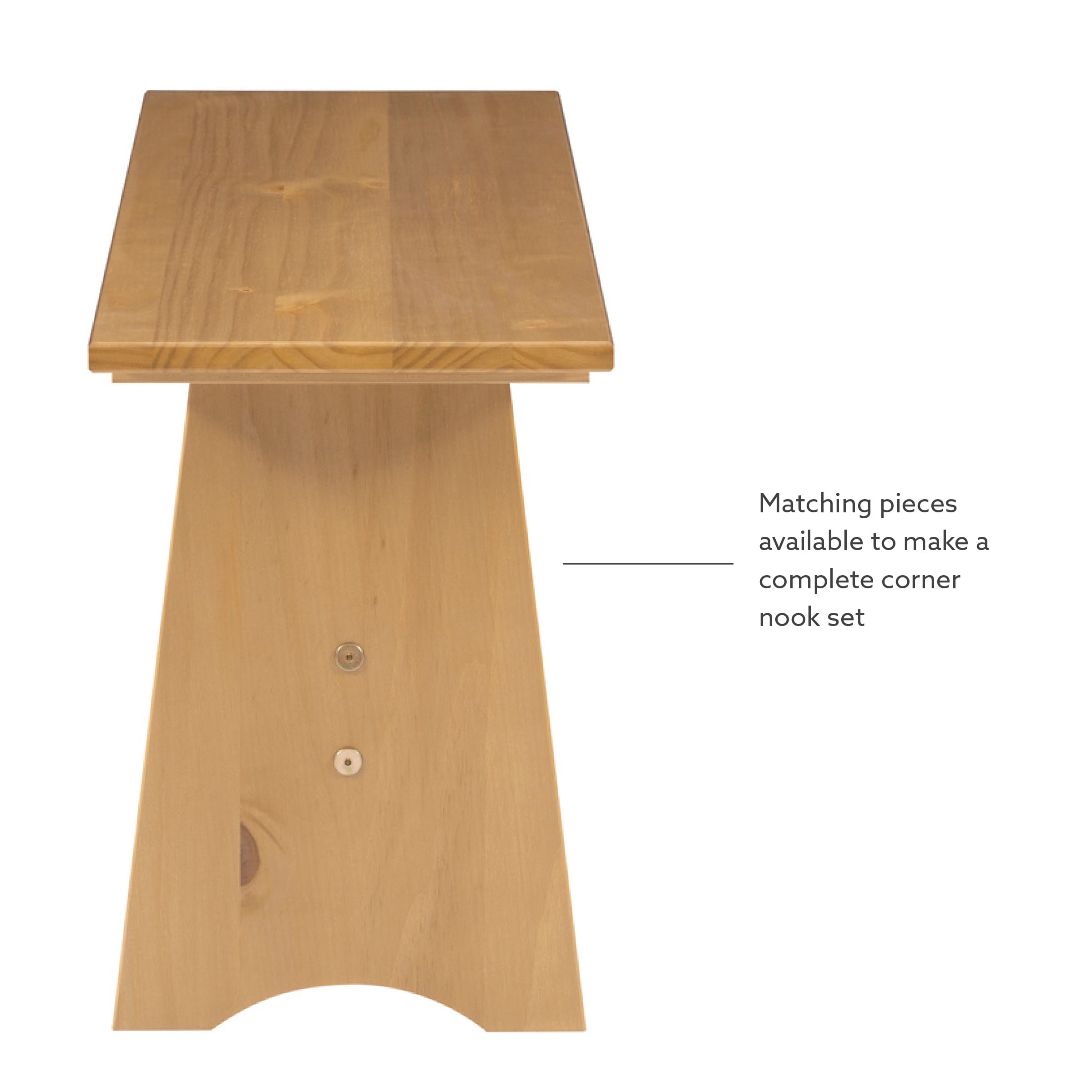 Linon Kasey Backless Dining Bench with Storage, Honey