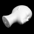 thumbnail image 4 of Cabeza Modelo de Hembrastyrofoam con Pantalla de Sombrero de cabellero de Peluca de Soporte de Maniquí de Oreja, 4 of 9
