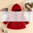 thumbnail image 4 of Gubotare Baby Girls Christmas Hooded Coat Button Down Jacket Toddler Kids Winter Outerwear 18 24 Months (Red,18-24 Months), 4 of 9