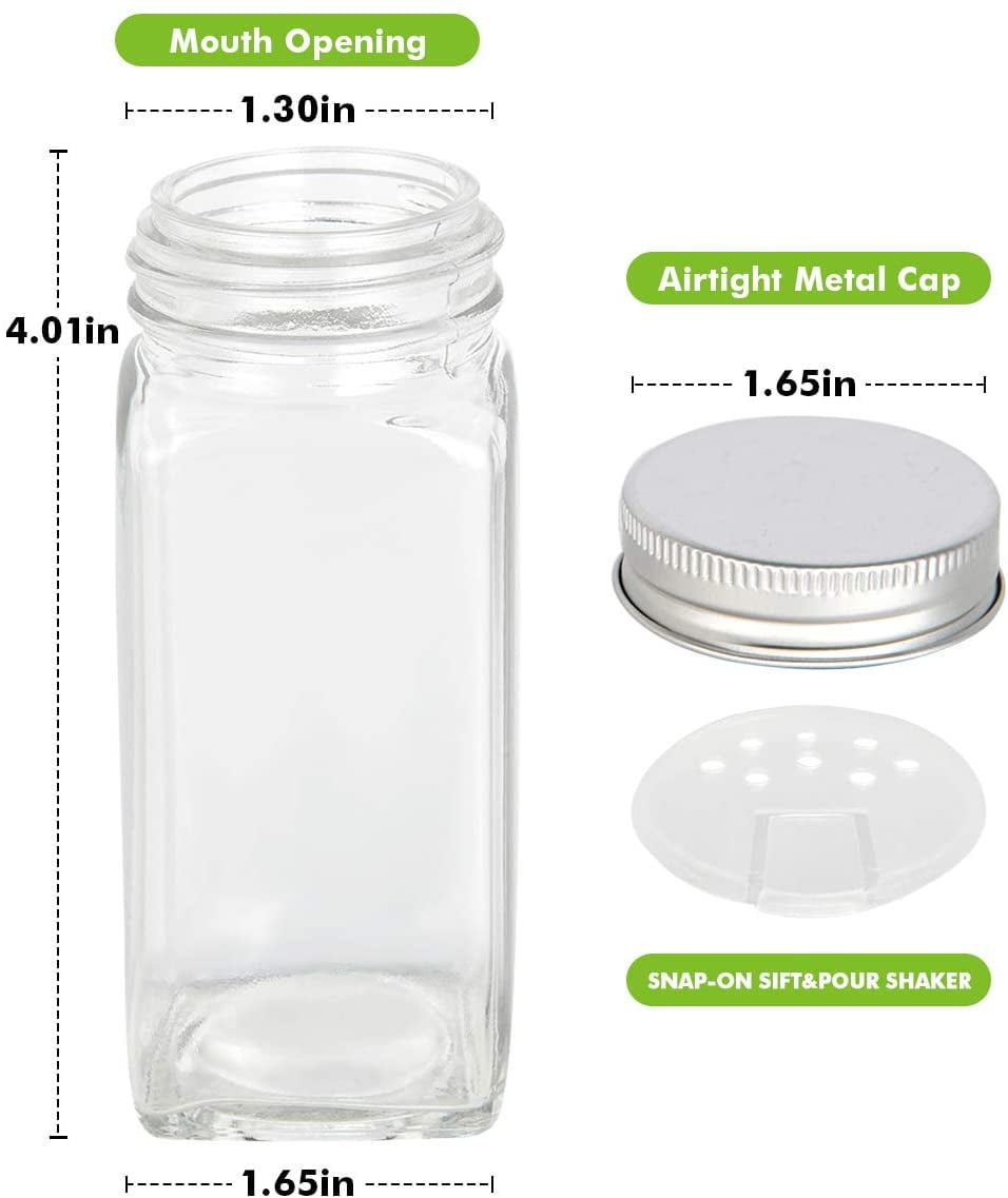 Herbs Silicone Collapsible Funnel and Chalk Marker for Spices BARAY TIME 16 Pcs 4oz Glass Spice Jars with Shaker Lids and Airtight Cap DIY Square Empty Spice Bottles with 40 Blank Spice Labels Herbs Silicone Collapsible Funnel and Chalk Marker for Spices BARAY TIME 16 Pcs 4oz Glass Spice Jars with Shaker Lids and Airtight Cap DIY Square Empty Spice Bottles with 40 Blank Spice Labels