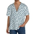 thumbnail image 3 of Sigee Nautical Theme Anchors Print Men's Shirts Casual Button Down Short Sleeve Summer Beach Shirt Hawaiian Vacation Shirts Tee Shirt-Large, 3 of 7