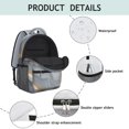 thumbnail image 4 of Grey and Gold Marble Pattern Backpack for School, Cute School Bag with Adjustable Shoulder Straps and Padded Back, 15.3"x11"x6.7", 4 of 5