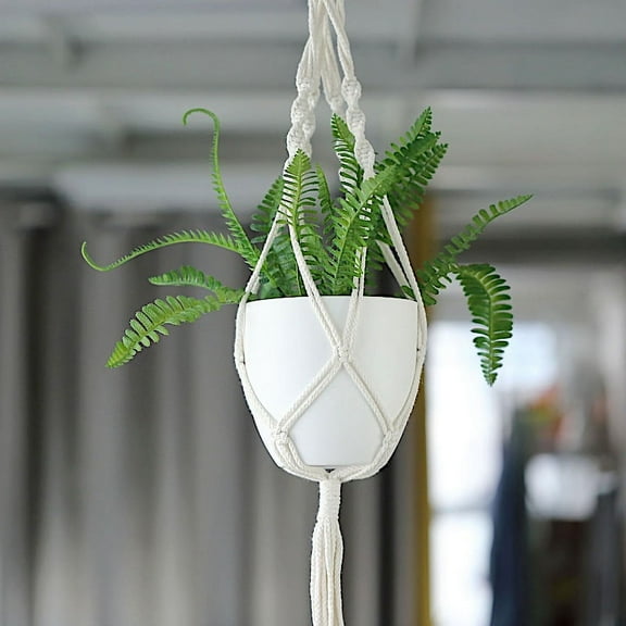 Balsa Circle 2 Ivory Cotton Ropes Macrame Plant Hanger Decorative Indoor Pot Holders Party Events Decorations