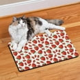 thumbnail image 2 of Strawberry Lover Pet Feeding Mat with Red Berry Print, Durable Waterproof Dog Food Mat, Absorbent, Non-Slip, Quick Dry, Easy Clean Mat for Kitchen and Bathroom, 2 of 4