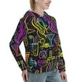 thumbnail image 6 of Daiia Neon Bar Drinks Pattern Women's Fashion Hoodies & Sweatshirts with Kangaroo Pocket Hooded Sweatshirt with Eye-catching Drawstrings-Small, 6 of 7