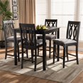 thumbnail image 2 of Baxton Studio Darcie Grey Upholstered Espresso Wood 5-piece Pub Set, 2 of 8