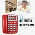 thumbnail image 5 of Htovila Desktop Corded Landline Phone Big Button Corded for Elderly Seniors Phone with LCD Display Flash/ Redial/ Hands Free Functions Dual Ports for  Switch for Home Hotel Office Bank Call Cent, 5 of 7