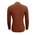 thumbnail image 4 of cfhntfmh Womens Sweaters Spring Fall Ribbed Knit Long Sleeve Mock Neck Pullover Sweater Solid Color Basic Thermal Outfits, 4 of 4