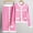 Pink, variant on Women 2 Piece Elegant Knit Matching Skirt Set, Tweed Contrast Trim Long Sleeve Cropped Cardigan High Waist Straight Knit Midi Skirt Spring Fall office Commute Tracksuit White 4-8(Free Size)