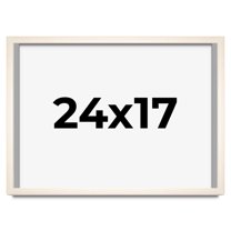 24x17 Frame White Wheat Solid Wood Picture Frame | Moulding Width 0.75 Inches | Interior Depth 0.5