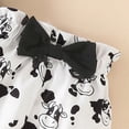 thumbnail image 4 of Baby Girl Clothes Infant Print Cute Newborn Summer Outfits with Bows Headband Ruffle Short Sleeve Romper and Shorts Set, 4 of 6