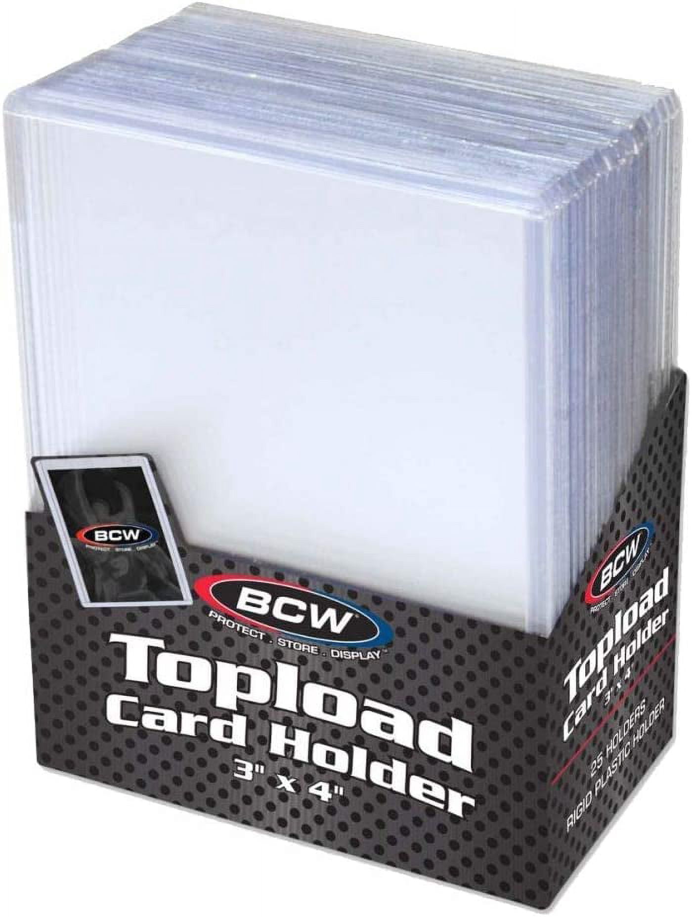 BCW 200-Count 3x4 Card Toploaders and Card Sleeves, for Sports Cards, Baseball Cards, Magic The Gathering, & Others, Acid-Free, Archival Quality, with a Lumintrail Cleaning Cloth
