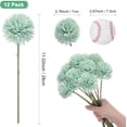 thumbnail image 3 of 6/12-Pack Artificial Chrysanthemum Ball Flowers, 11 Inch Faux Chrysanthemum Silk Bouquets Real Touch Faux Flowers for Home/Wedding/Christmas/Party[Silver], 3 of 6