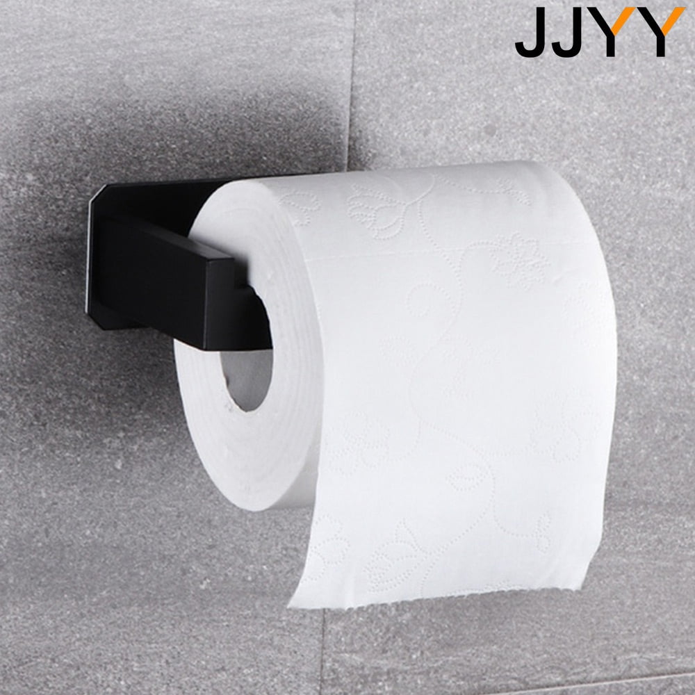 JJYY 1PC/2Pcs High Quality 304 Stainless Steel Nail-Free Rolling Paper Holder - Durable Bathroom Toilet Paper Dispenser with Easy Installation