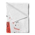 thumbnail image 2 of Watermelon Soft Flannel Fleece Throw Blanket, Slice of Happy Watermelon Doodle Summer Fruit Fresh, Cozy Plush for Indoor and Outdoor Use, 50" x 60", Coral Forest Green, by Ambesonne, 2 of 5