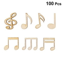 100pcs Unfinished Wood Cutouts Notes Wood Shapes Pieces Wood Discs Slices for DIY Craft