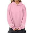 thumbnail image 3 of Admvng Hoodies for Women Casual Christmas Printed Round Neck Long Sleeved Loose Hooded Sweatshirts, Size S-2XL, 3 of 3