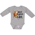 thumbnail image 3 of Inktastic West Virginia Girl- Butterfly Girls Long Sleeve Baby Bodysuit, 3 of 5