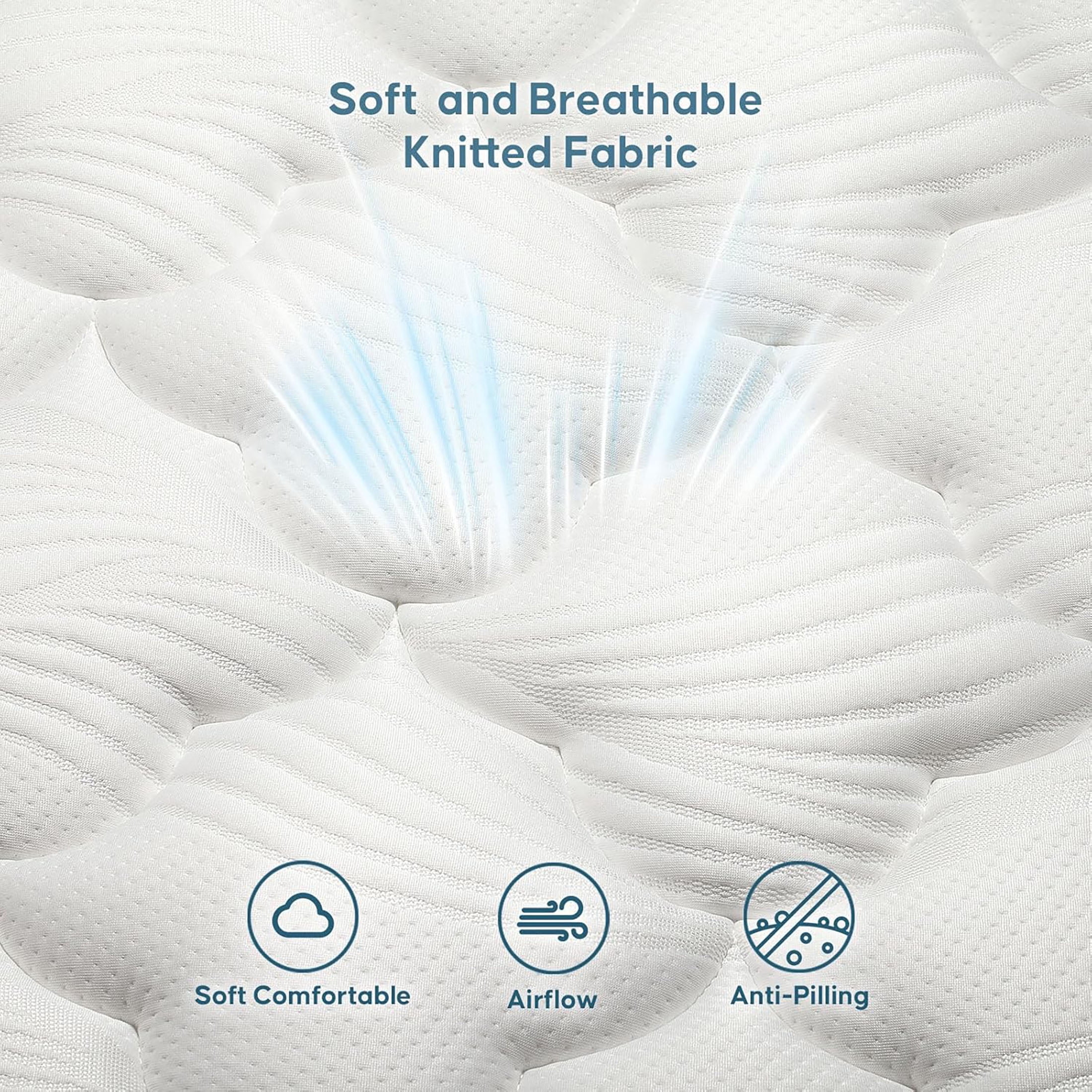 SeVietra Queen Mattress 12 inch, Adult Hybrid Mattresses in a Box, Pocket Springs, Medium Firm and Breathable Comfort