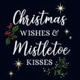 thumbnail image 2 of Girl's Lost Gods Christmas Wishes and Mistletoe Kisses  Graphic Tee Navy Blue X Large, 2 of 4