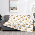 thumbnail image 3 of Vsdgher Rabbit And Carrot Pattern Fleece Throw Blanket, Horizontal Fleece Bedding Home Decor for Couch & Bed All Season Use -50"x40", 3 of 7