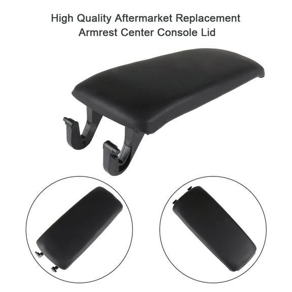 SCITOO Auto Black Armrest Center Console Lid Skin Cover with Base Replacement fit for 2000-2008 for Audi A4 A6 S4