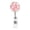 Pink1, variant on Retractable Flower Badge Holder For Nurse, 3D Cartoon Flora Chest Card Clip With Easy Pull Buckle
