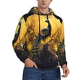 thumbnail image 2 of Daiia Elegant Gold Leaf Peacock for Men's Fashion Hoodies & Sweatshirts with Kangaroo Pocket Hooded Sweatshirt Breathable & Moisture Wicking-XX-Large, 2 of 7