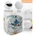 thumbnail image 3 of Coastal Octopus Stand Mixer Dust Cover with Storage Pocket & Handles, Nautical Botanical Starfish Fits All Tilt Head & Bowl Lift Kitchen Appliance Cover Organizer Bag Accessories, 4.5-5 Quart, 3 of 6