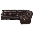thumbnail image 5 of Sycamore Upholstered Power Reclining Sectional Sofa Brown, 5 of 14