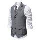 thumbnail image 1 of pstuiky Camisetas sin mangas para hombre, Chaleco informal de color liso con bolsillos y solapa para hombre Chaleco para hombre xl, 1 of 7