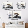 thumbnail image 4 of Designart Trees Oversized framed wall art decor, Tree White Framed Wall Art, Grey Tree Ink euphony , Grey Traditional White Framed Wall Art, 20x12 inches White Color Frame, 4 of 5