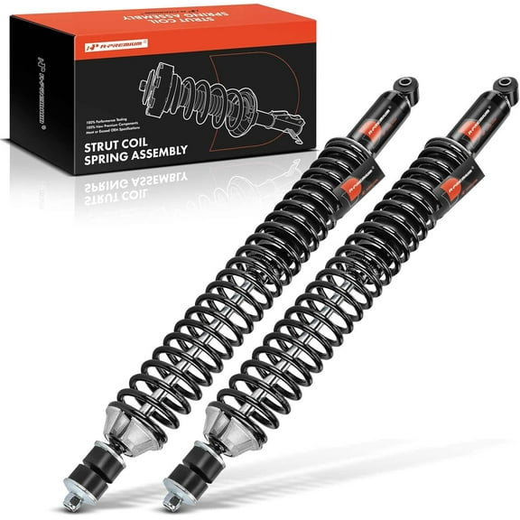 A-Premium Rear Pair (2) Complete Strut and Coil Spring Assembly Compatible with Ford F-150 F150 1997-2003, F-150 Heritage 2004, 4WD Only, Driver and Passenger Side