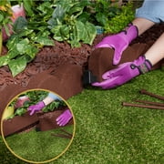 GroundSmart SmartLoc Scallop Landscape Edging, 4 Red Rubber Garden Edging Border, 4 pack