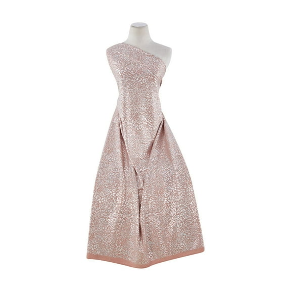 Zelouf Zebra Foil Knit , Sewing, DIY, Crafts Fabric by the Yard, Rose/silver, 3 Yard