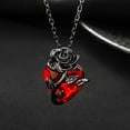 thumbnail image 5 of Wentin Reduced Necklaces & Pendants Gothic Necklace For Women Vintage Punk Blacke Rose Necklaces Long Goth Heart Necklaces Halloween Necklace Valentine's Day Jewelry Gifts, 5 of 6