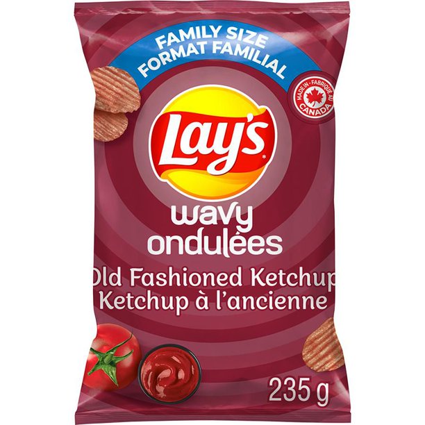 Wavy Lay's Old Fashioned Ketchup flavoured potato chips, 235g Walmart.ca