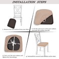 thumbnail image 5 of 4PCS Chair Seat Covers Printed Square Chair Cushion Cover Stretch Kitchen Dining Seat Slipcovers Removable Dining Room Upholstered Chair Seat Cushion Cover, 5 of 6