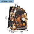 thumbnail image 2 of FORMRS School Backpack 17" Student Travel Bag with Laptop Compartment, Gold Flower, 2 of 7