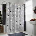 thumbnail image 4 of Winter Snowman with Hat Bathroom Shower Curtain Snowflake Gray Wood Christmas Waterproof Washable Shower Curtains for Bathtub Bath Decor with Grommets and Hook 72 X 72 Inch, 4 of 8