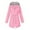 Pink, variant on under $15 Turilly Women Coats Winter Jacket Women Solid Rain Jacket Outdoor Hooded Raincoat Windproof Top