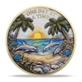 thumbnail image 1 of Moneda Sobriety DeDecom L Beach Dolphin AA, símbolo AA, 4 cm, 1 of 5