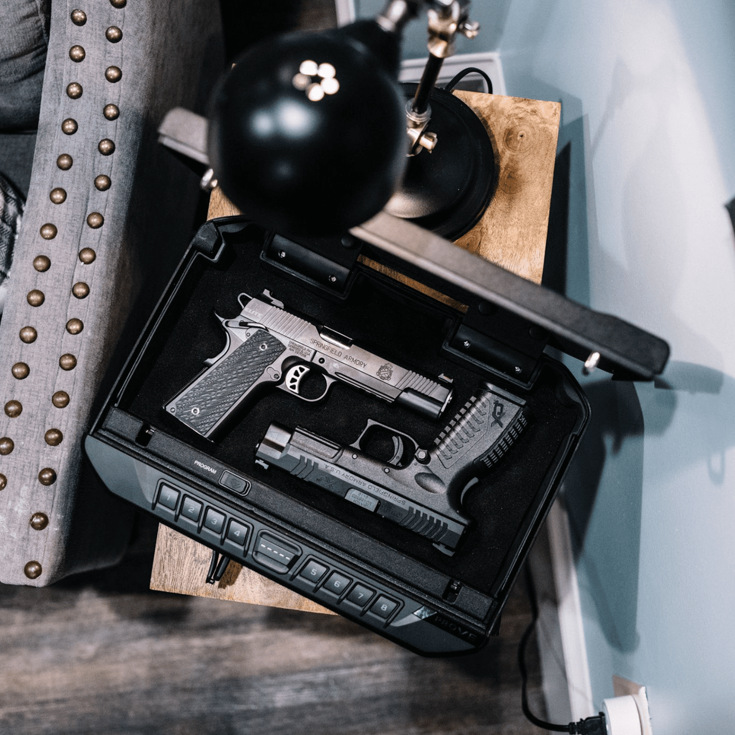 Vaultek® VT Series Essential VE Full-Size Quick Access Safe with Rugged Construction, Auto-Open Lid, Mounta-ble, & Anti-Theft Protection
