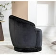 thumbnail image 3 of Uspridefurniture Modern Velvet Tufted Accent Chair, Black, 3 of 4