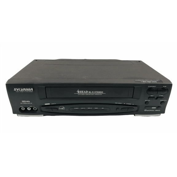Sylvania SSV6001 4-Head VCR w/ Original Remote, Manual, A/V Cables, & HDMI Adapter
